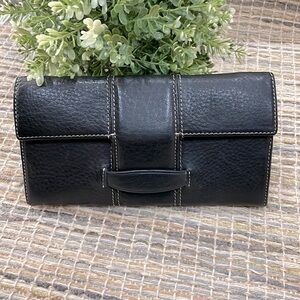 Anne Taylor Black Leather Wallet